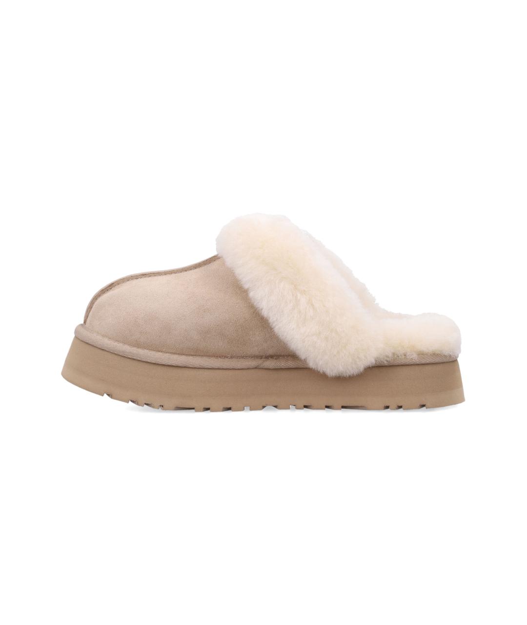 UGG Бежевые замшевые сабо, фото 3