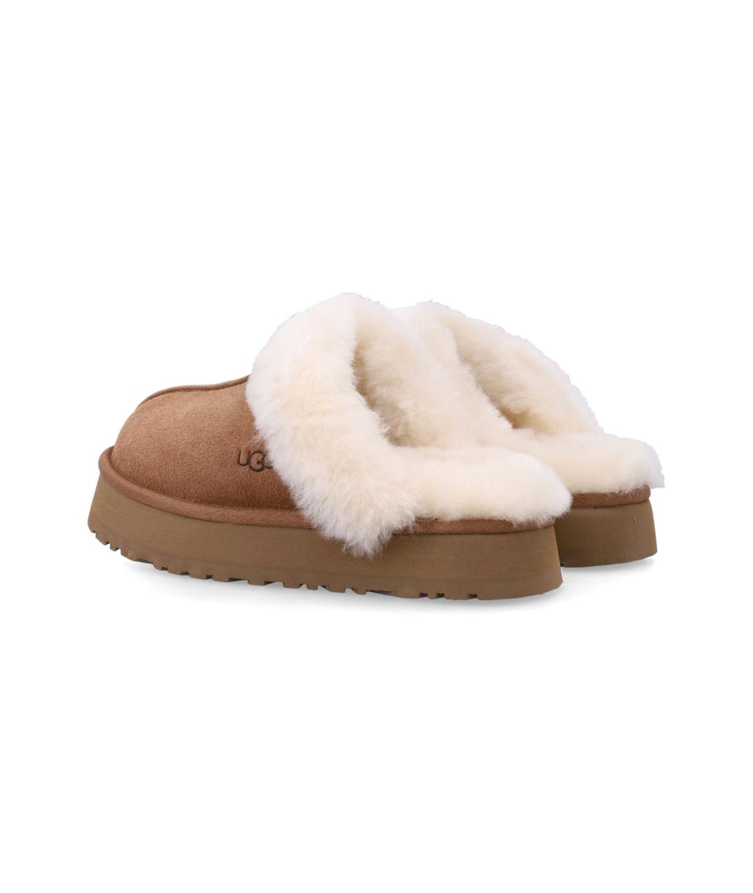 UGG Бежевые замшевые сабо, фото 3