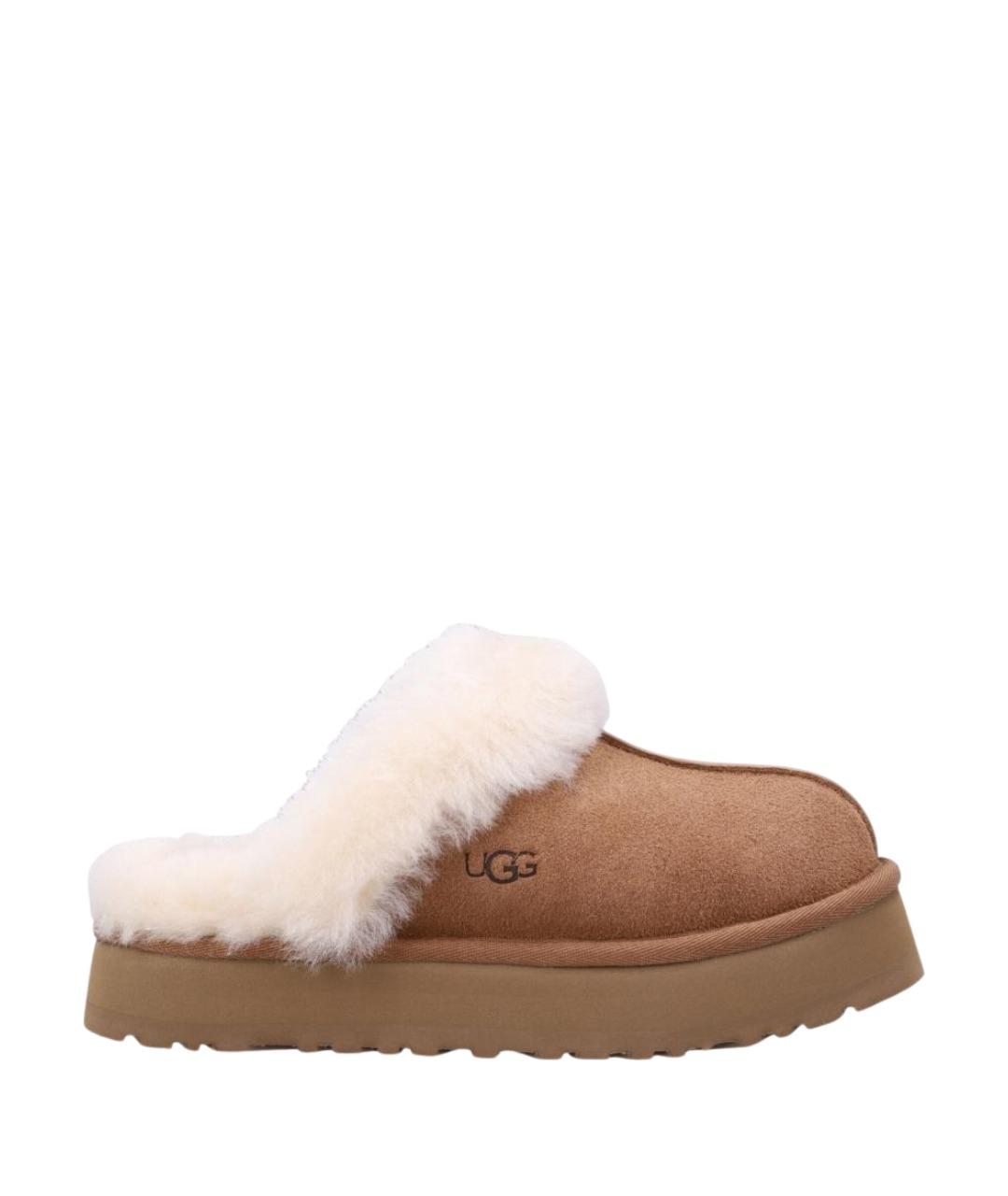 UGG Бежевые замшевые сабо, фото 1
