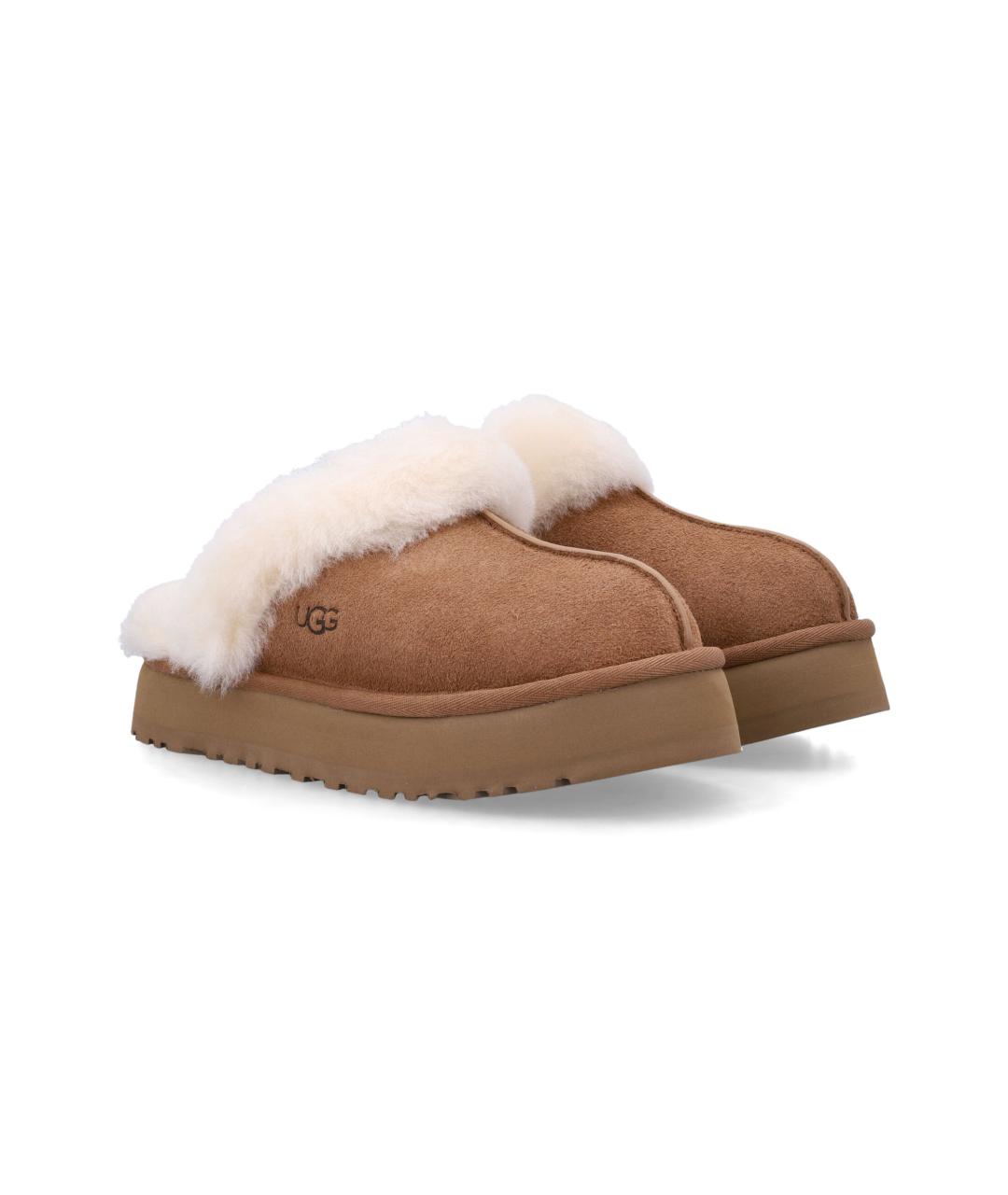UGG Бежевые замшевые сабо, фото 2