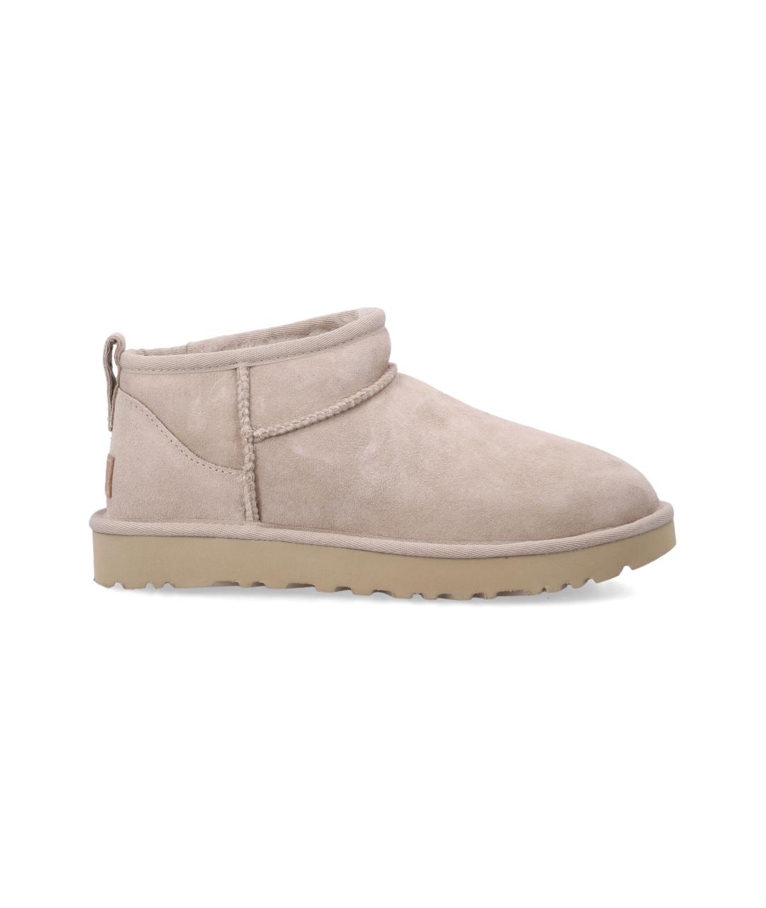 UGG Бежевые замшевые полусапоги, фото 4