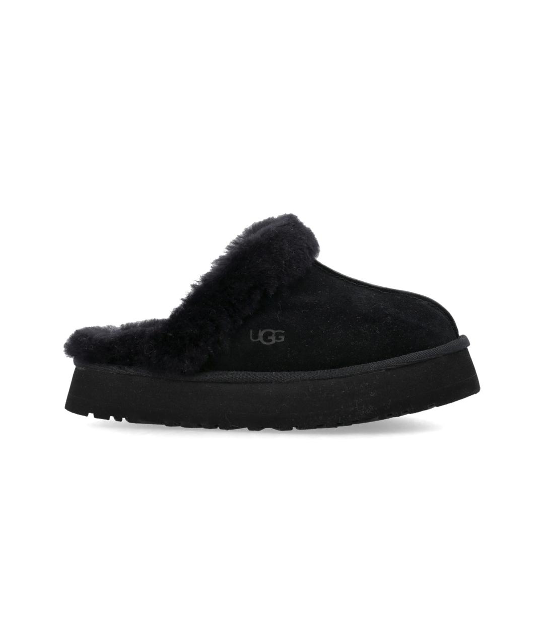 UGG Черные замшевые сабо, фото 4
