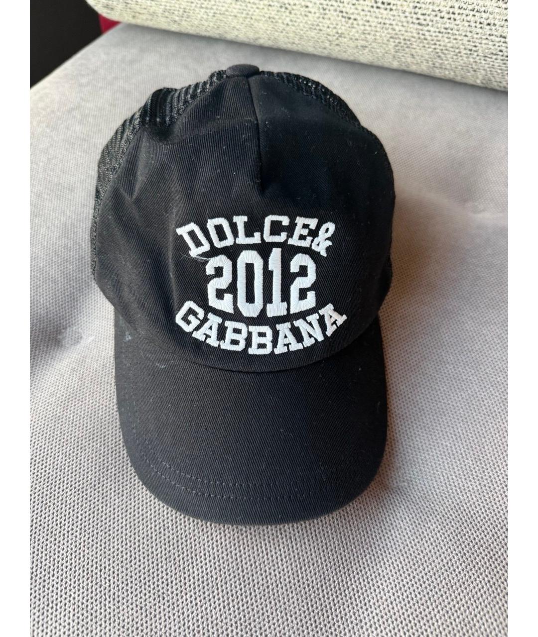 DOLCE&GABBANA Черная хлопковая кепка/бейсболка, фото 5