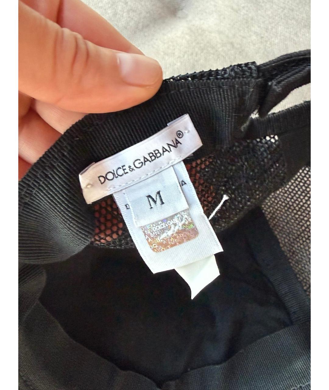 DOLCE&GABBANA Черная хлопковая кепка/бейсболка, фото 3