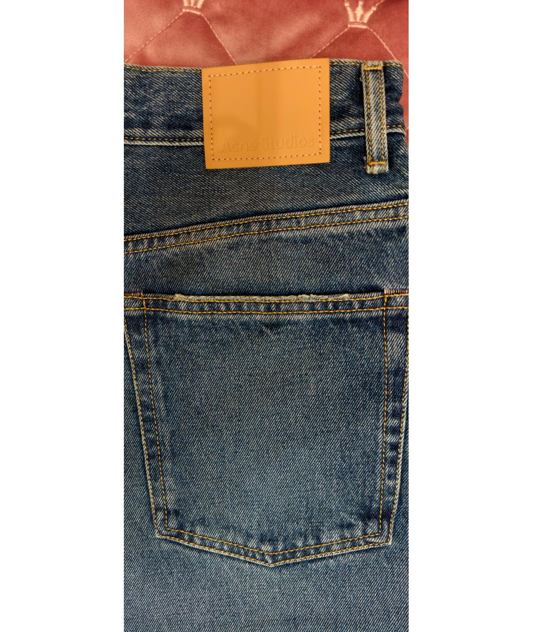 ACNE STUDIOS Синие хлопковые джинсы клеш, фото 4