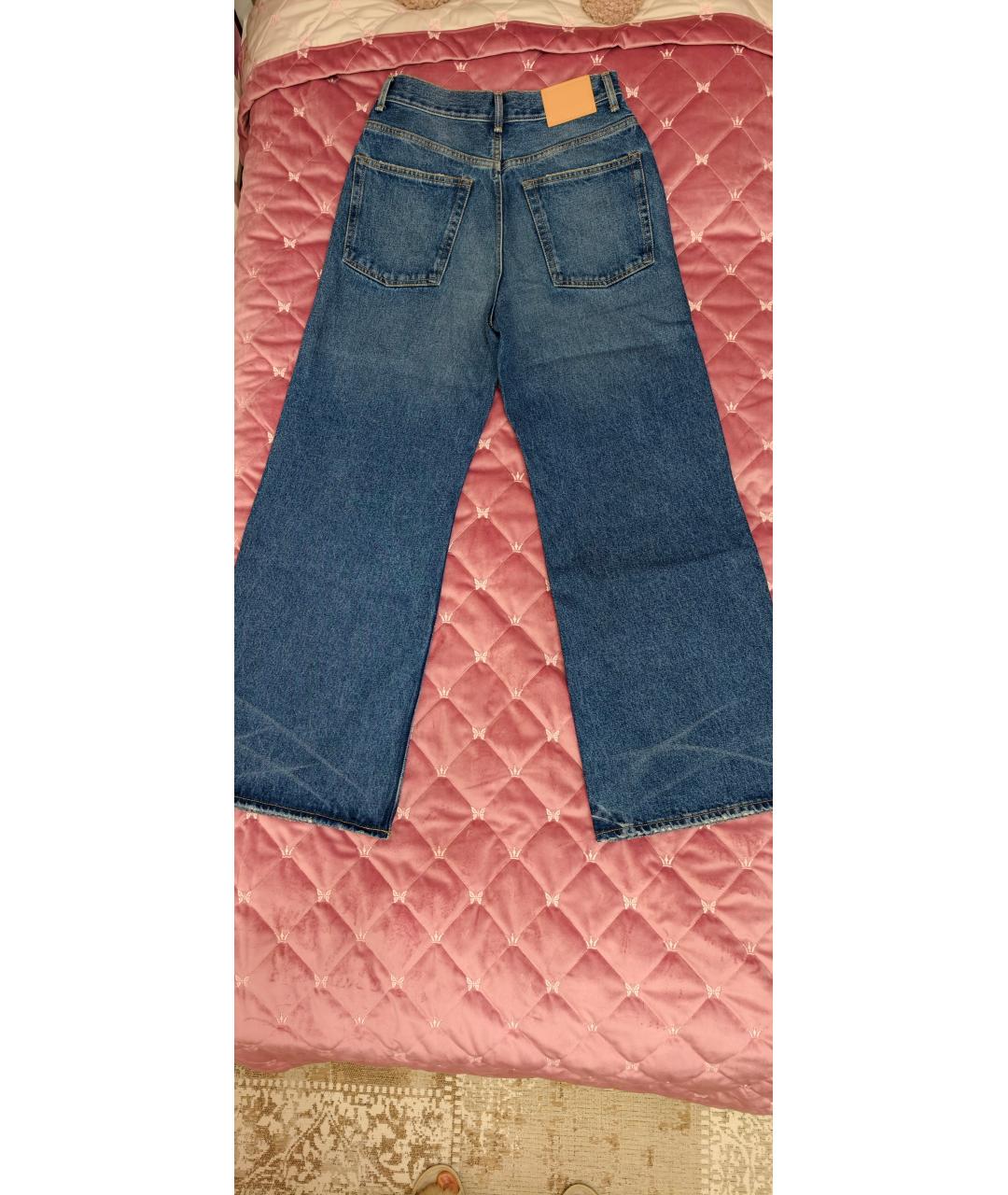 ACNE STUDIOS Синие хлопковые джинсы клеш, фото 2