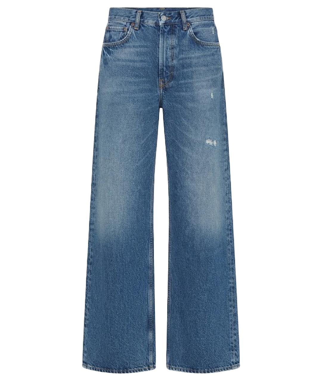 ACNE STUDIOS Синие хлопковые джинсы клеш, фото 1