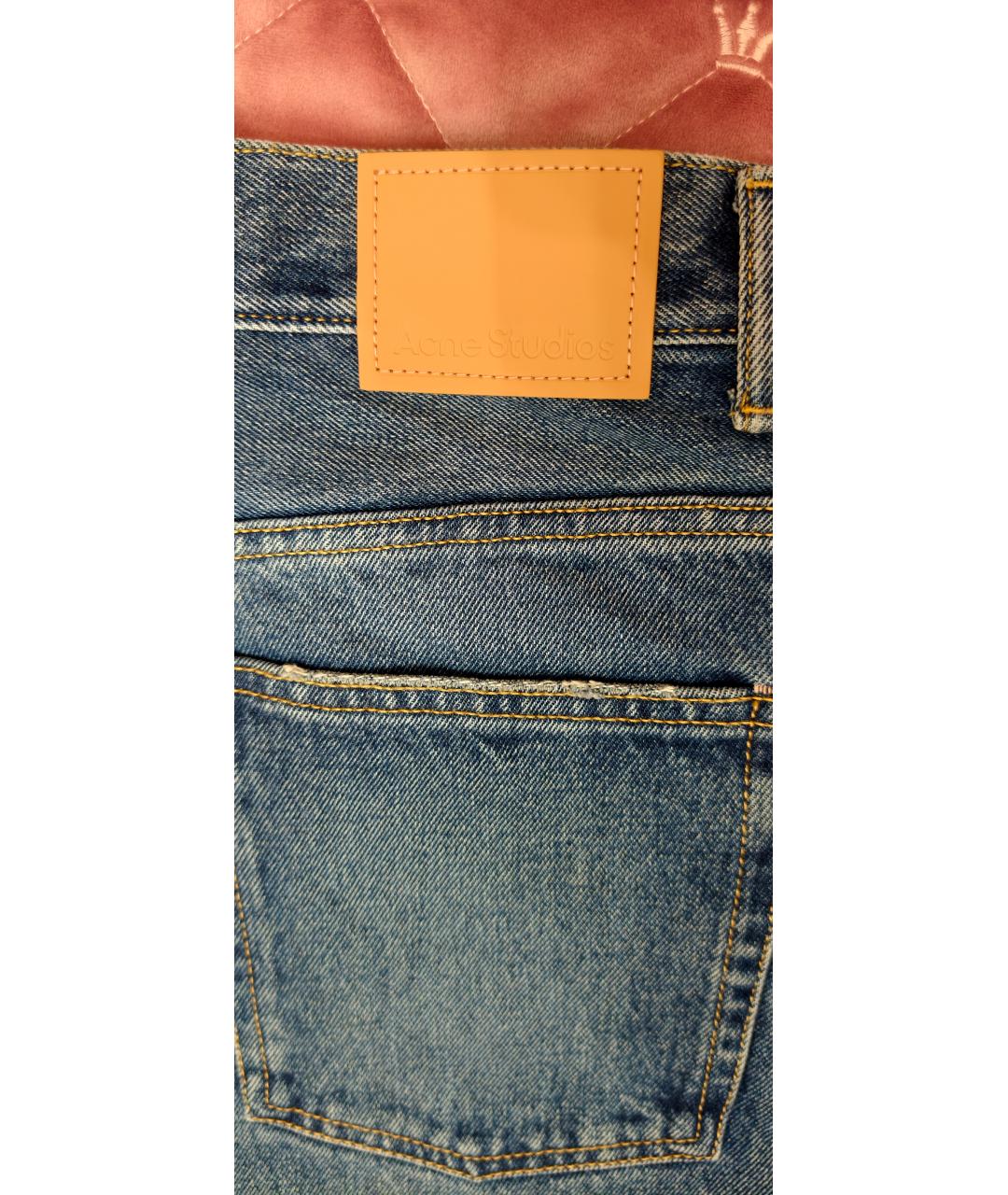 ACNE STUDIOS Синие хлопковые джинсы клеш, фото 6