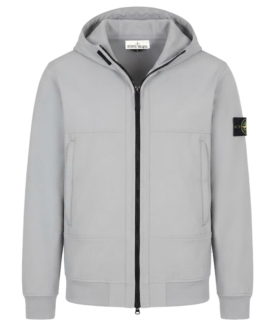 STONE ISLAND Серая полиамидовая куртка, фото 1