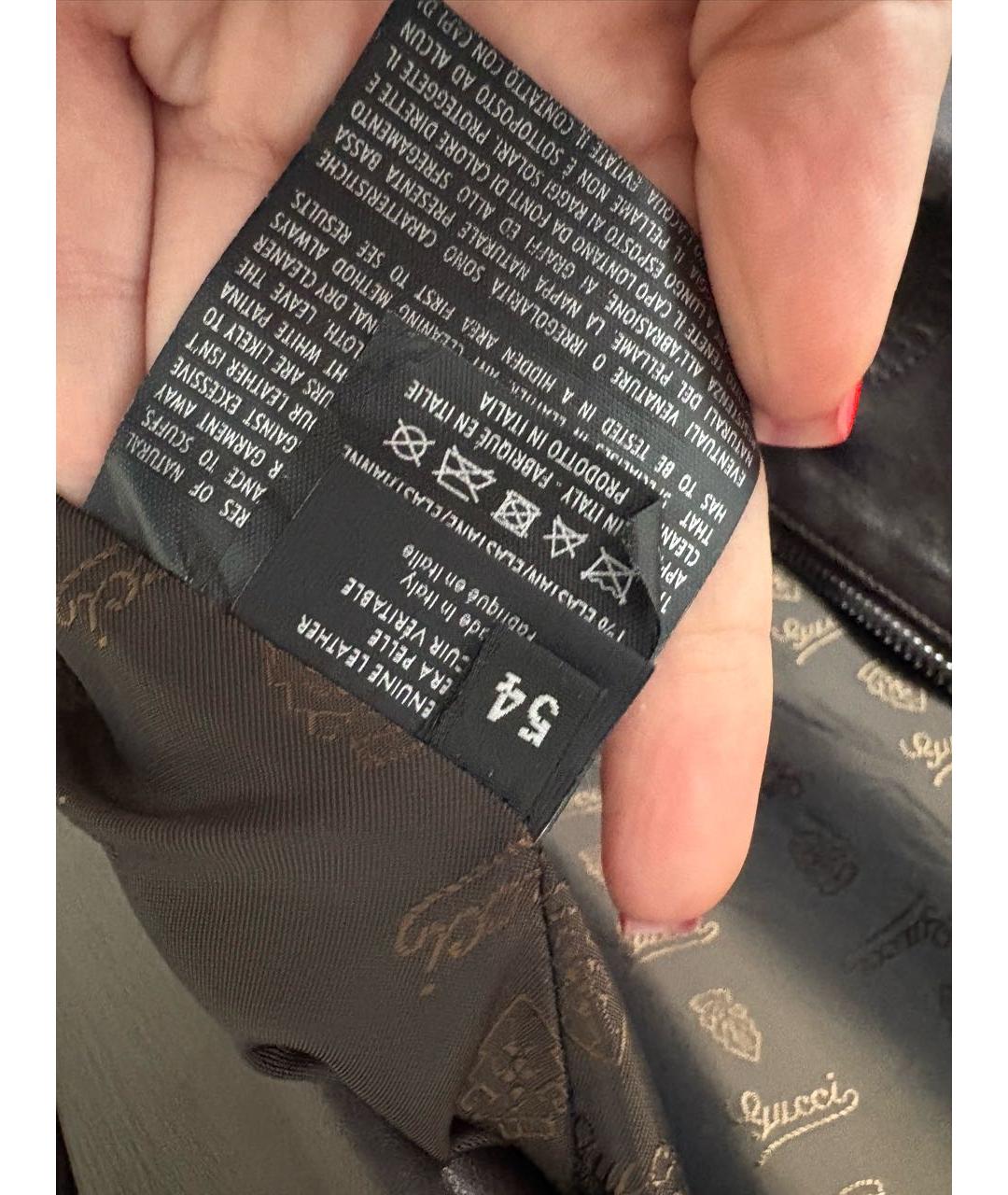GUCCI Коричневая кожаная куртка, фото 5