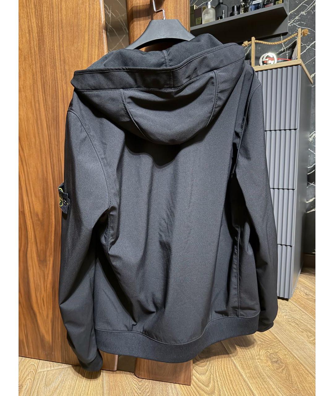STONE ISLAND Черная полиамидовая куртка, фото 2