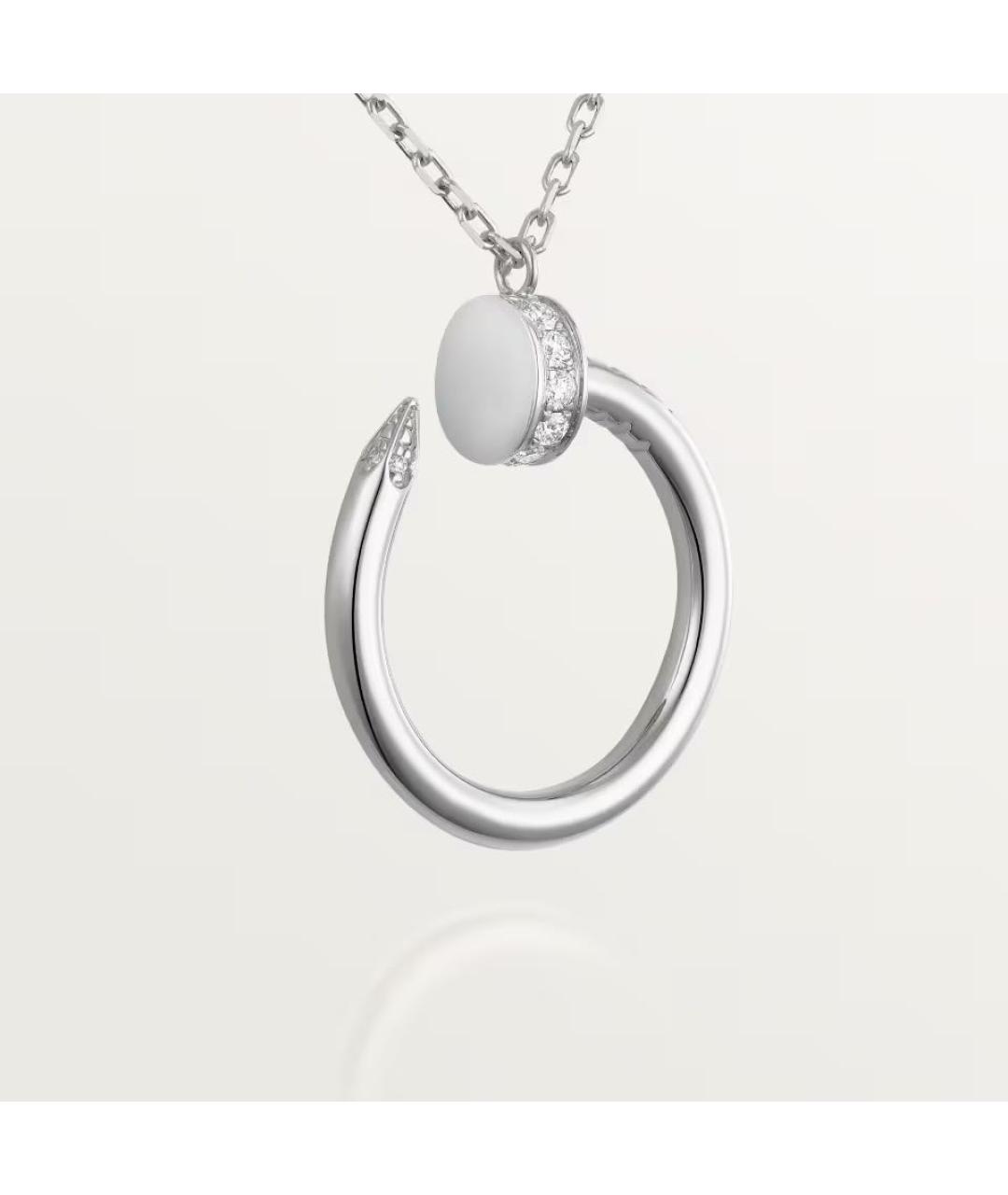 CARTIER Серебряное колье из белого золота, фото 4