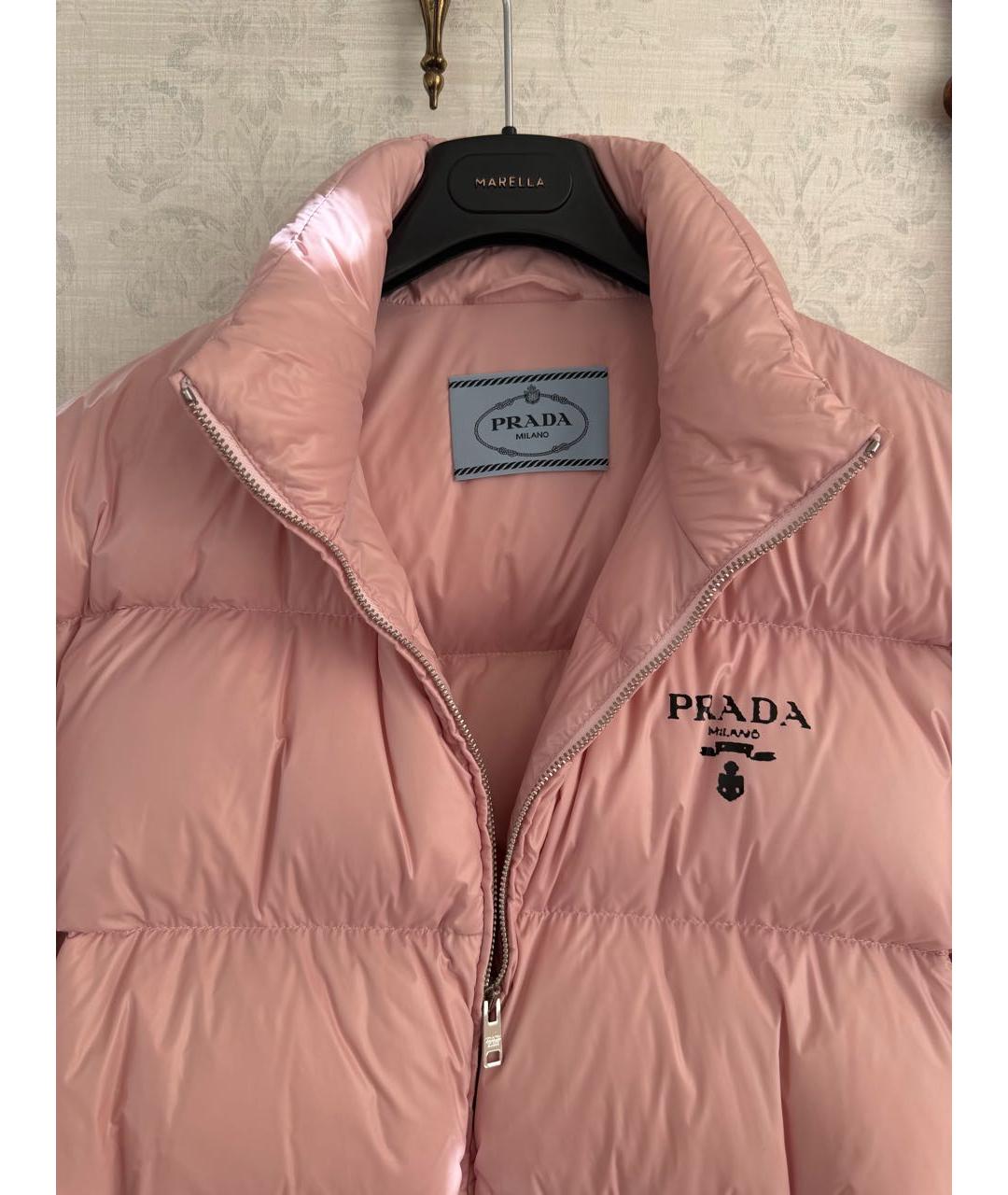 PRADA Розовая полиэстеровая куртка, фото 4
