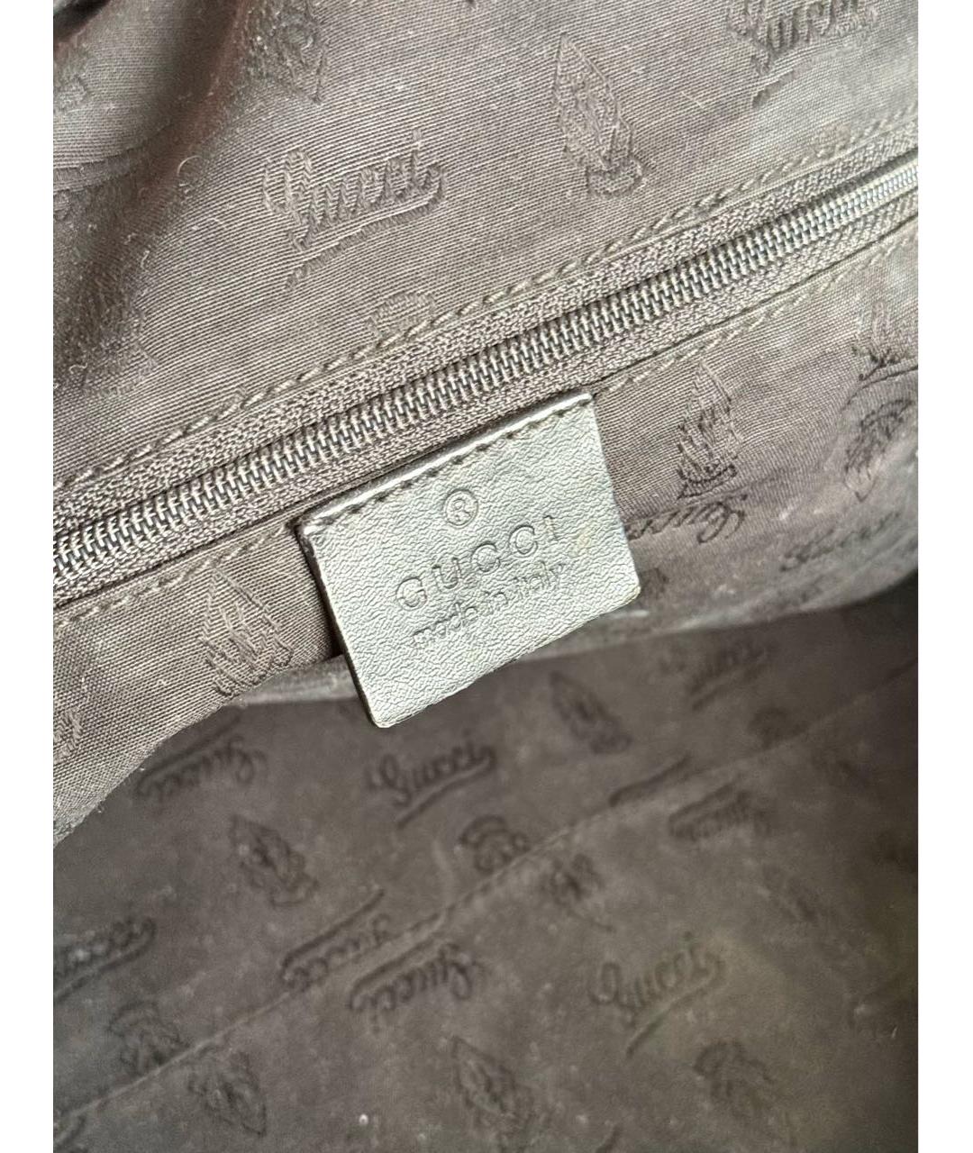 GUCCI Черная кожаная сумка с короткими ручками, фото 6