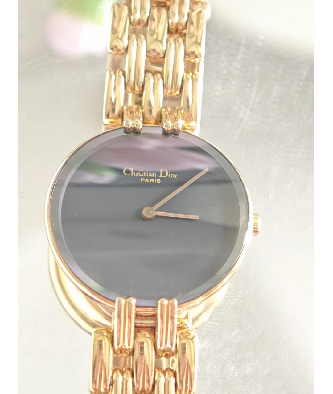 CHRISTIAN DIOR Золотые позолоченные часы, фото 2