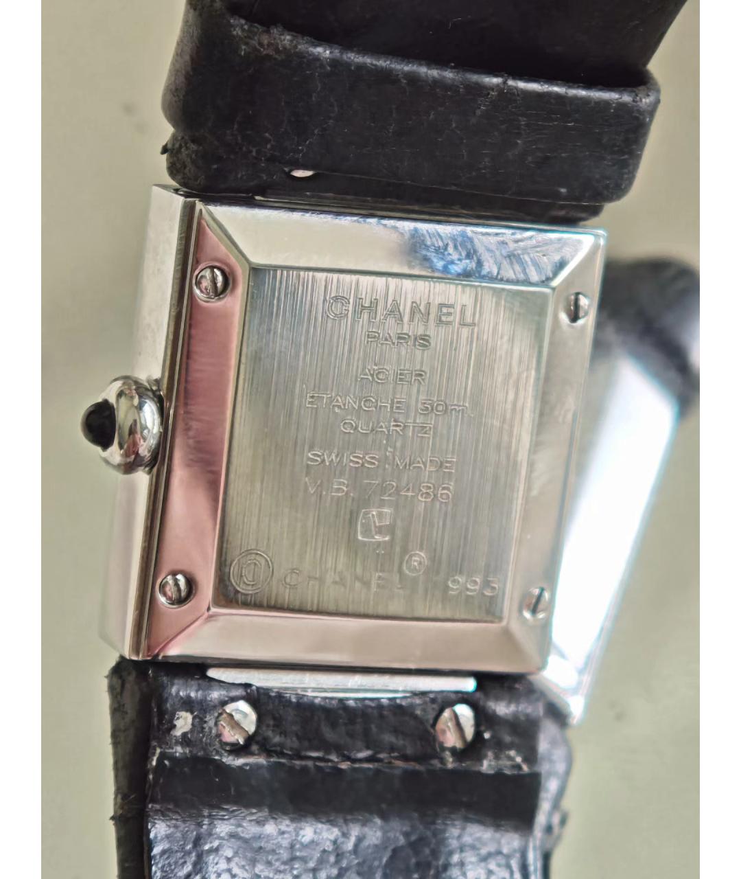 CHANEL Серебряные кожаные часы, фото 2