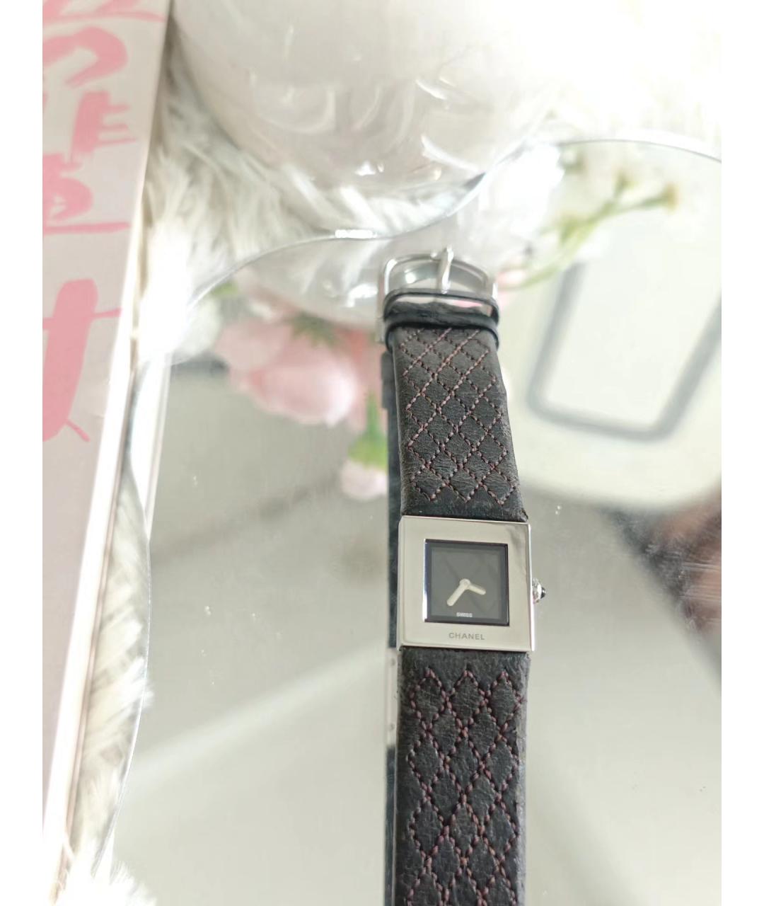 CHANEL Серебряные кожаные часы, фото 3