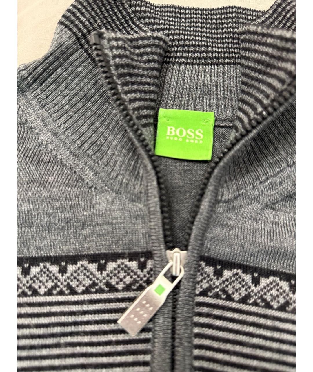 HUGO BOSS Черный шерстяной джемпер / свитер, фото 4