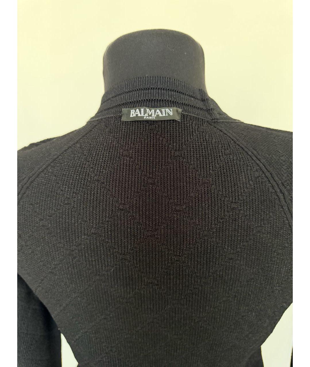 BALMAIN Черный вискозный джемпер / свитер, фото 3