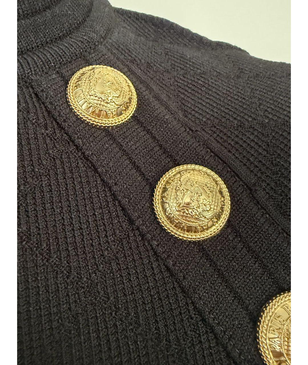 BALMAIN Черный вискозный джемпер / свитер, фото 4