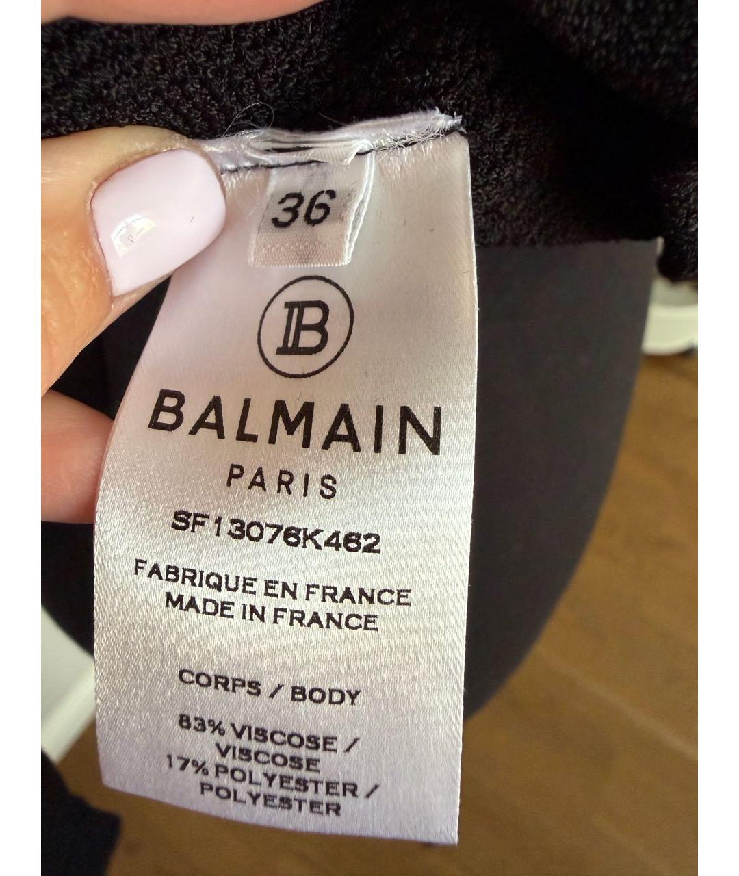 BALMAIN Черный вискозный джемпер / свитер, фото 5