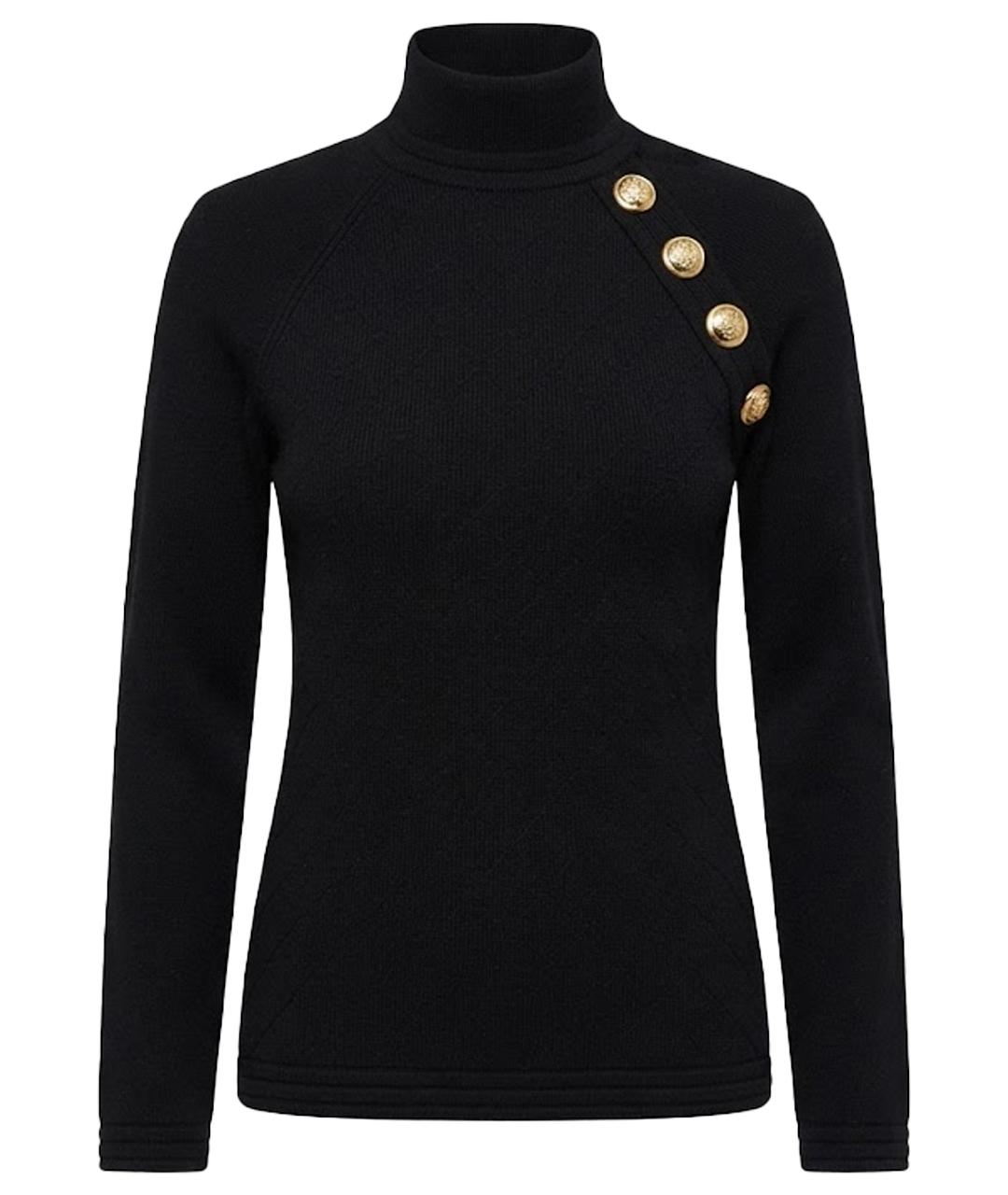 BALMAIN Черный вискозный джемпер / свитер, фото 1