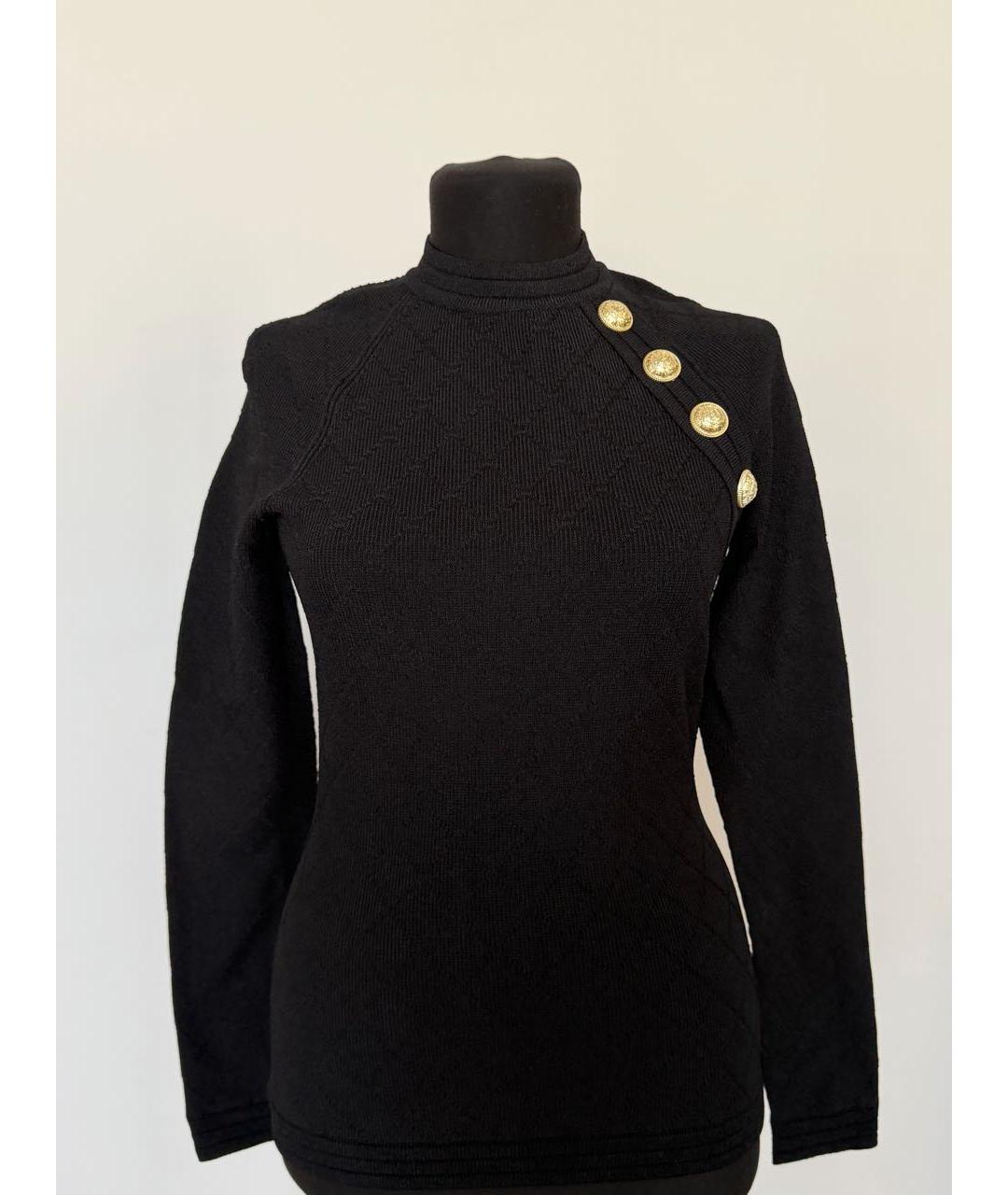 BALMAIN Черный вискозный джемпер / свитер, фото 6