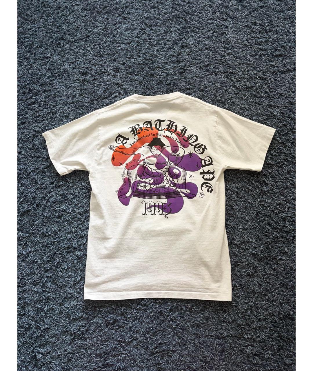 BAPE Белая хлопковая футболка, фото 2
