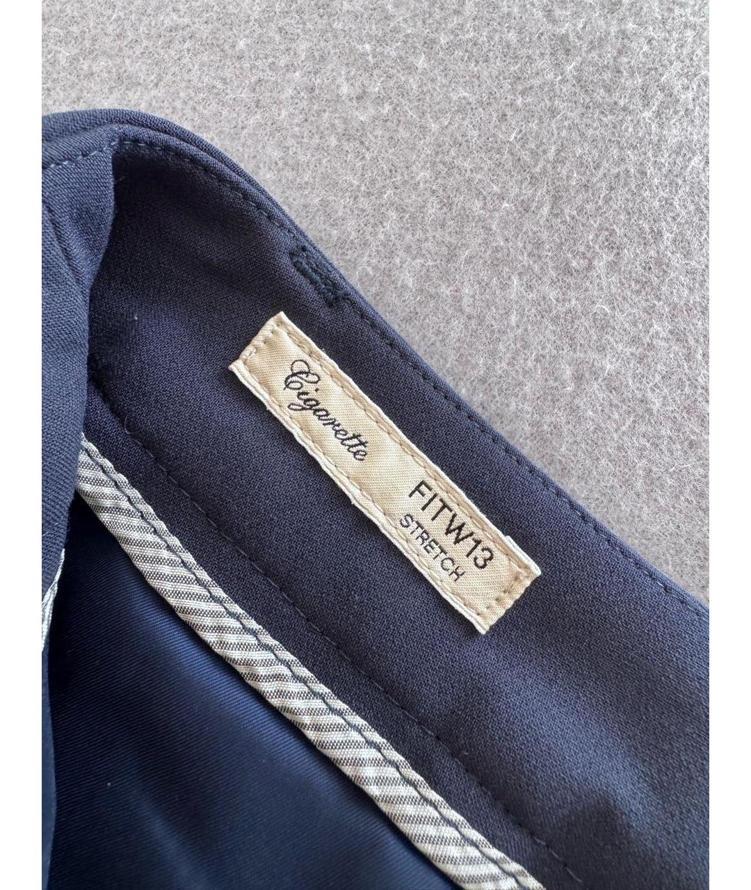 WEEKEND MAX MARA Темно-синие полиэстеровые брюки узкие, фото 4