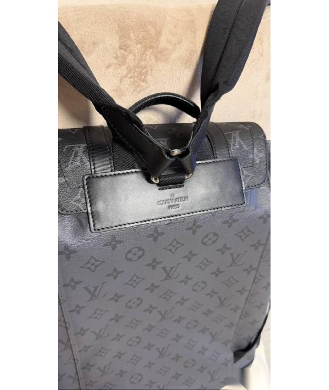 LOUIS VUITTON Черный рюкзак из канвы, фото 2