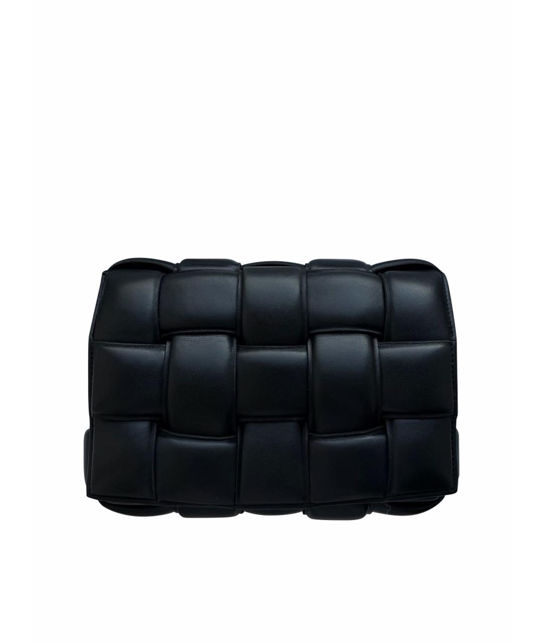 BOTTEGA VENETA Черная кожаная сумка через плечо, фото 1