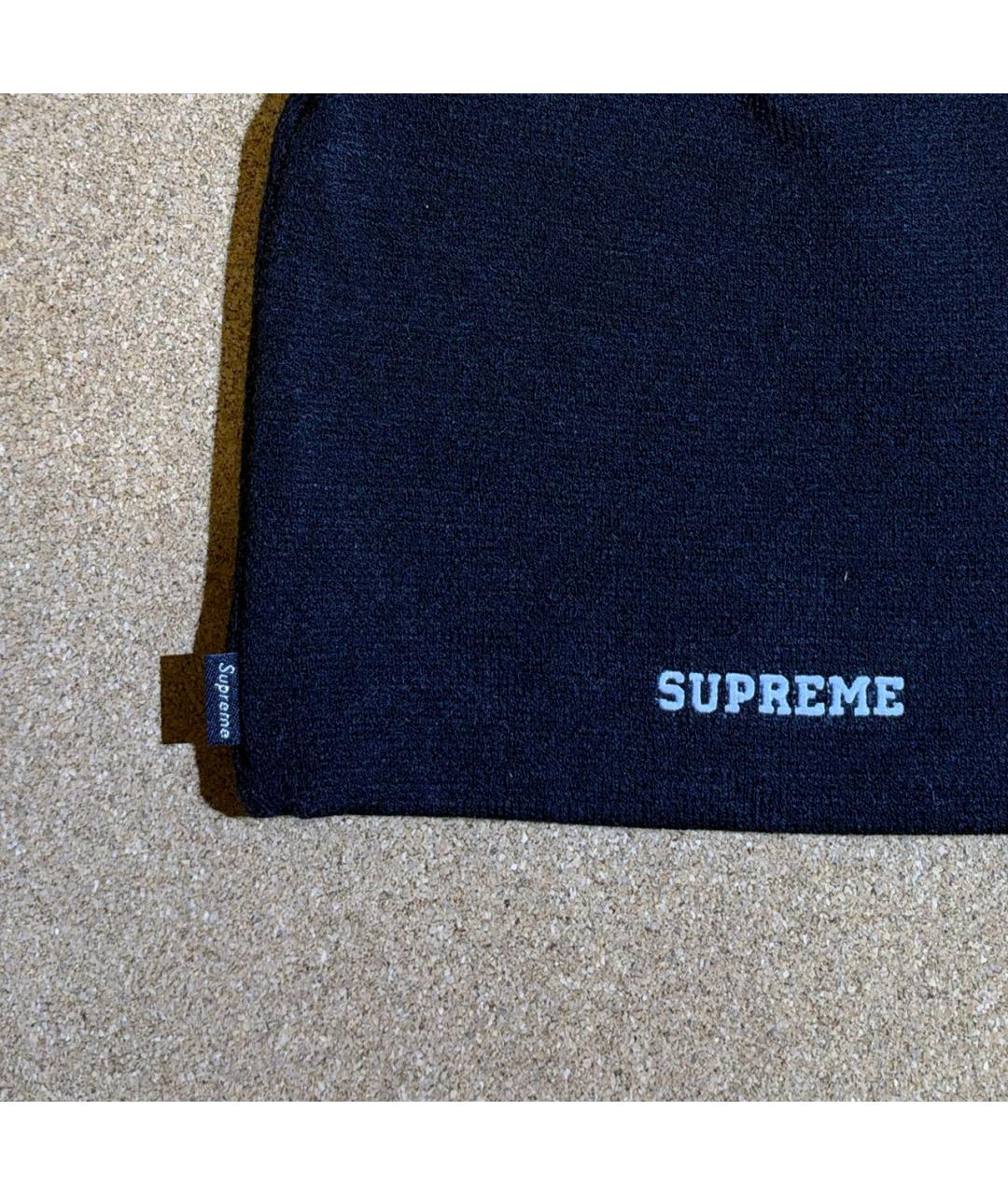 SUPREME Черная синтетическая шапка, фото 3