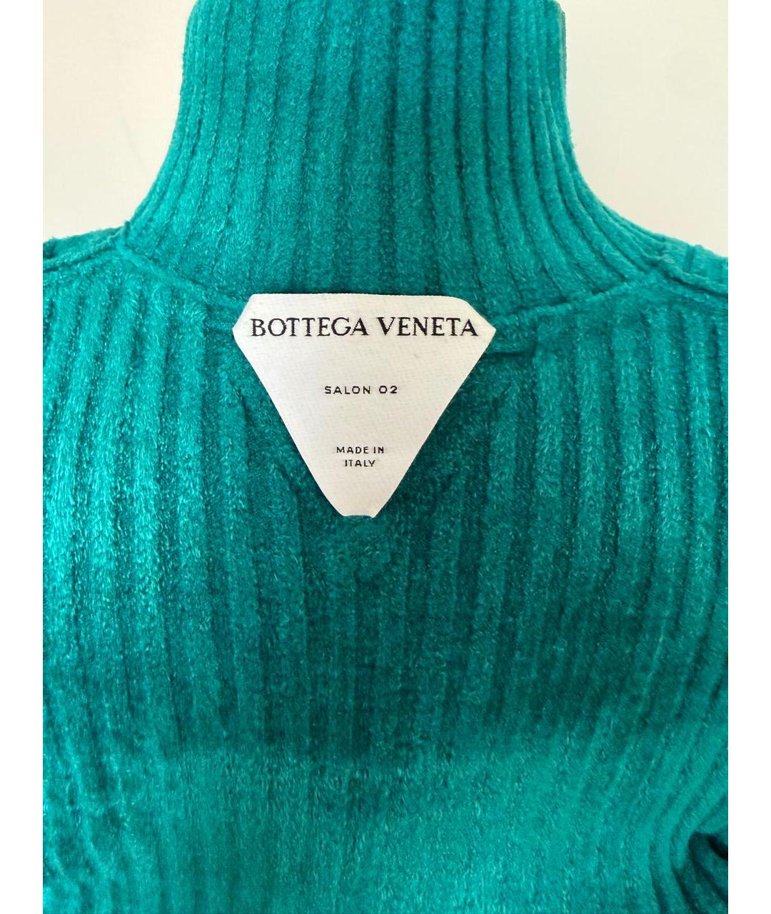 BOTTEGA VENETA Бирюзовый вискозный джемпер / свитер, фото 3
