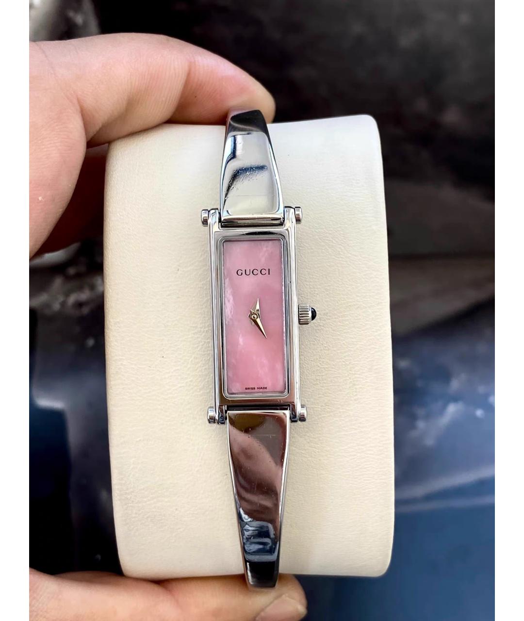 GUCCI Серые металлические часы, фото 6