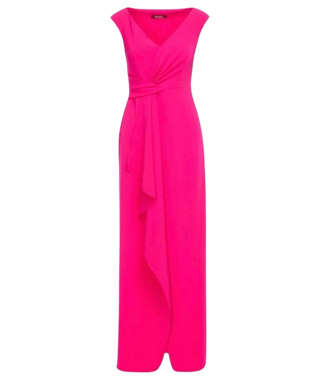 'S MAX MARA Фуксия креповое коктейльное платье, фото 1