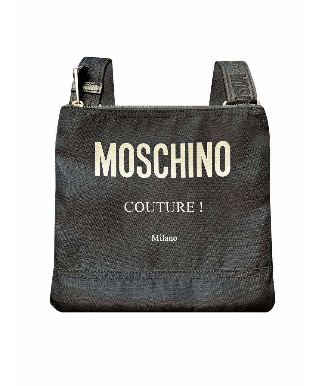MOSCHINO Черная нейлоновая сумка на плечо, фото 1
