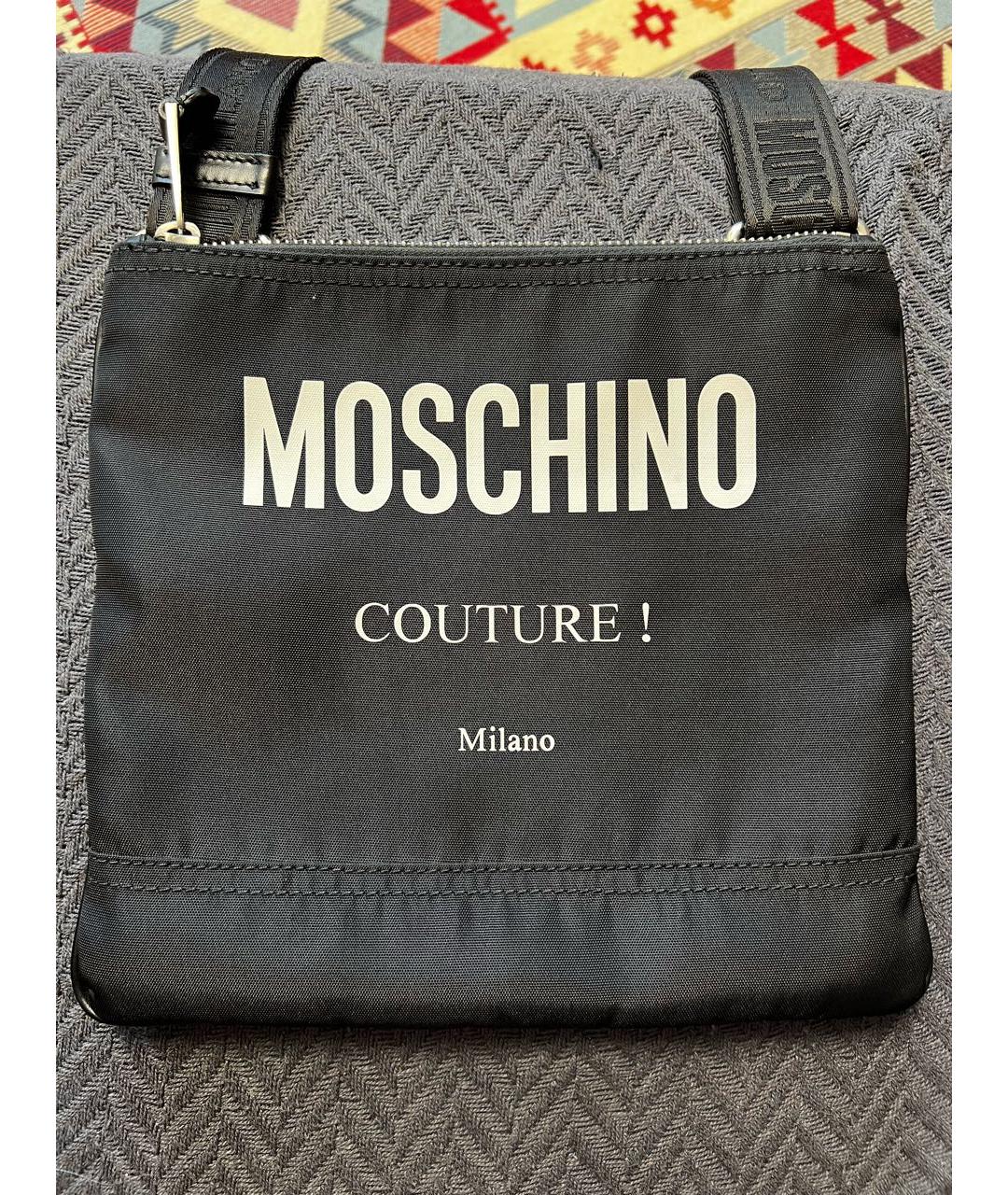 MOSCHINO Черная нейлоновая сумка на плечо, фото 6