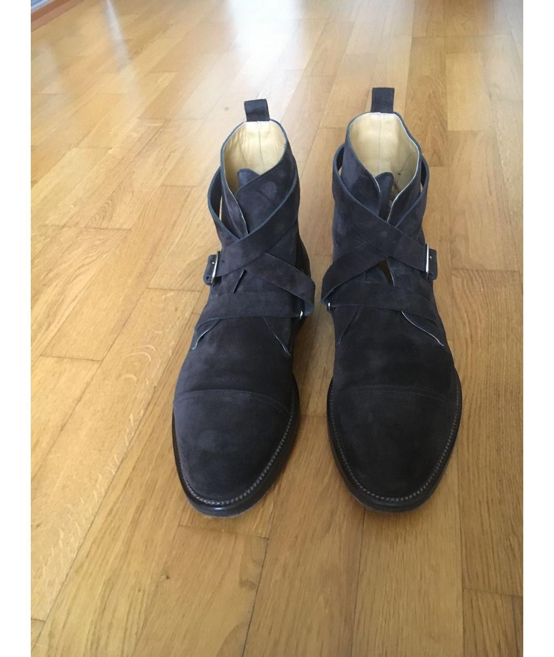 HERMES PRE-OWNED Коричневые замшевые высокие ботинки, фото 2