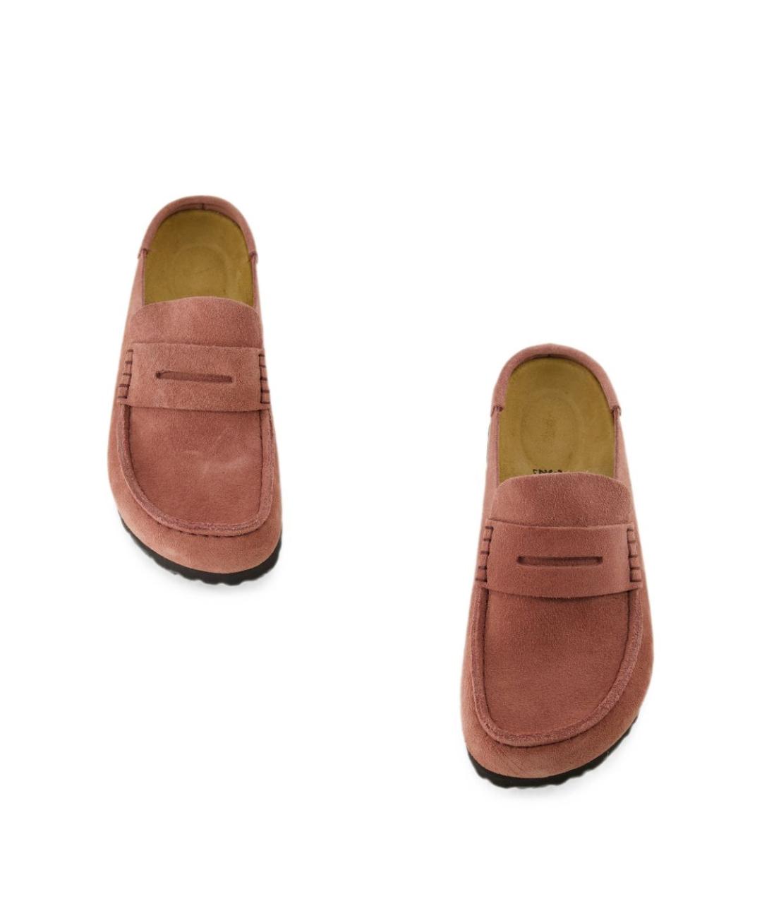 BIRKENSTOCK Коричневые замшевые сабо, фото 4