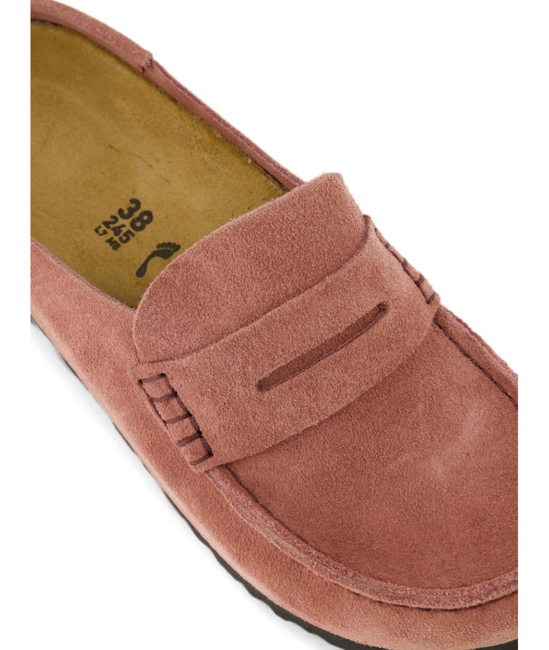 BIRKENSTOCK Коричневые замшевые сабо, фото 3