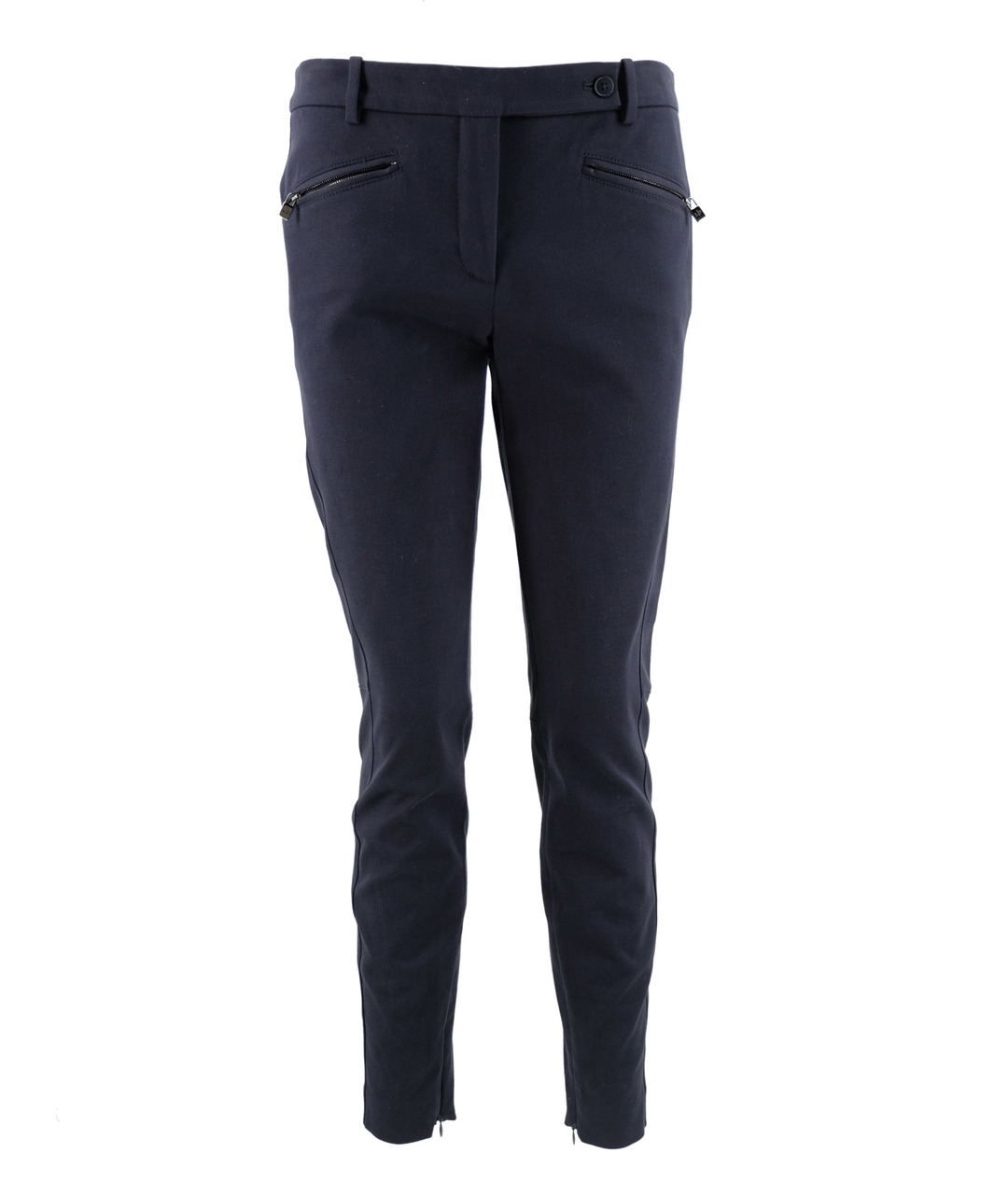 LORO PIANA Темно-синие хлопковые брюки узкие, фото 1