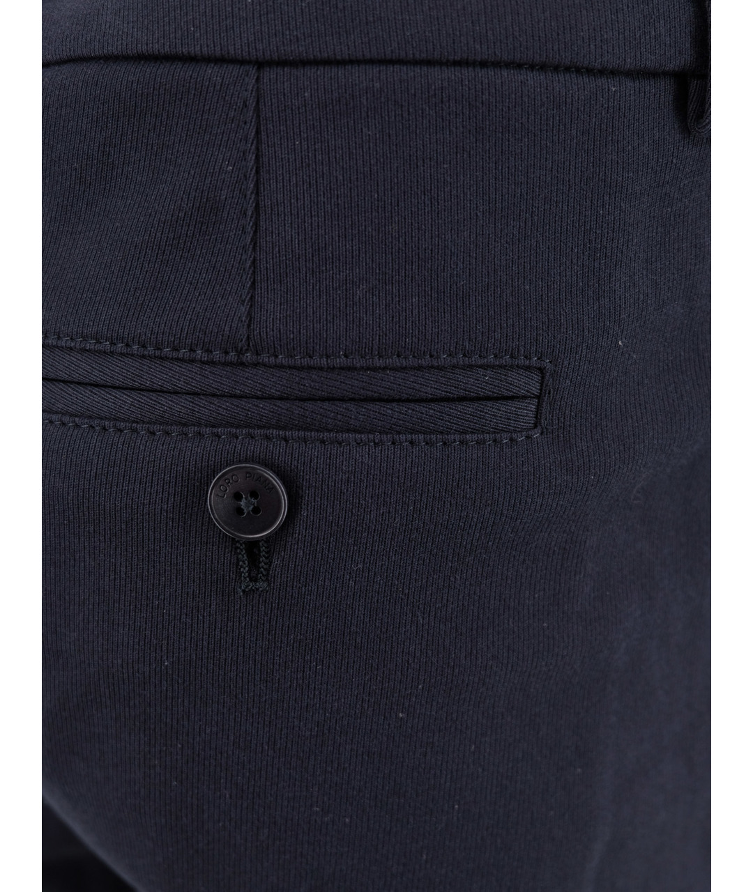 LORO PIANA Темно-синие хлопковые брюки узкие, фото 4