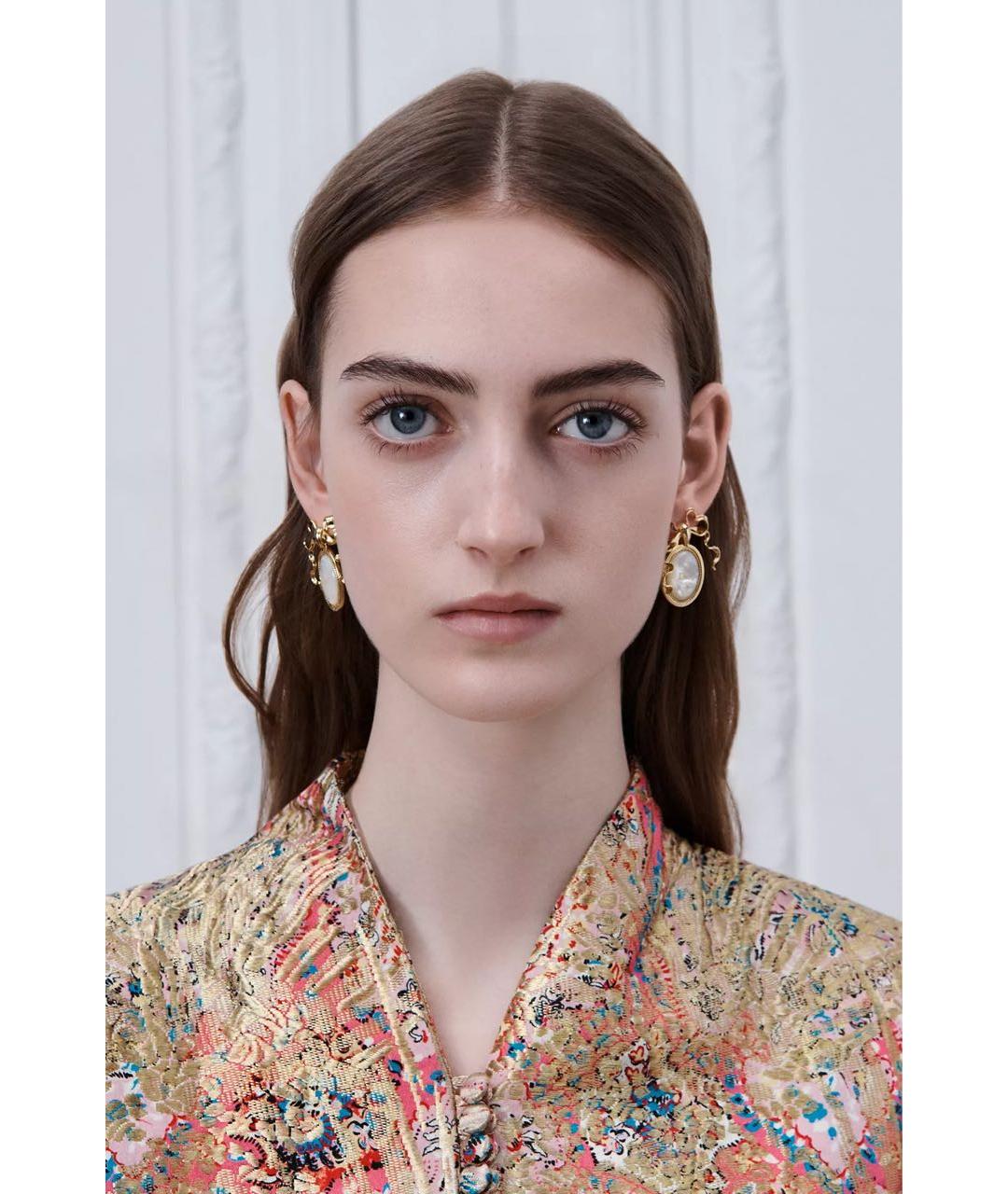 CHRISTIAN DIOR Золотые металлические серьги, фото 3