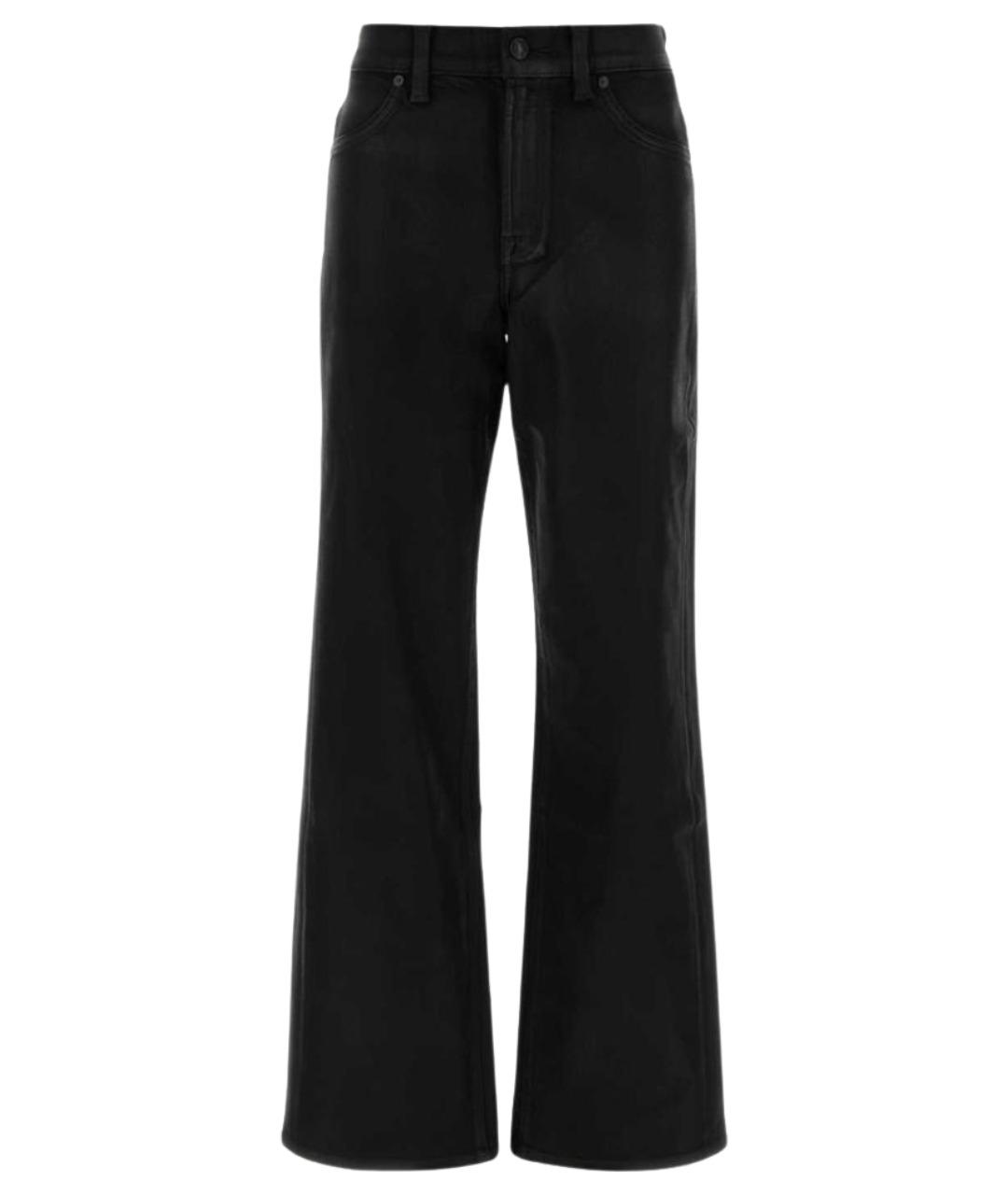 7 FOR ALL MANKIND Черные хлопковые прямые джинсы, фото 1
