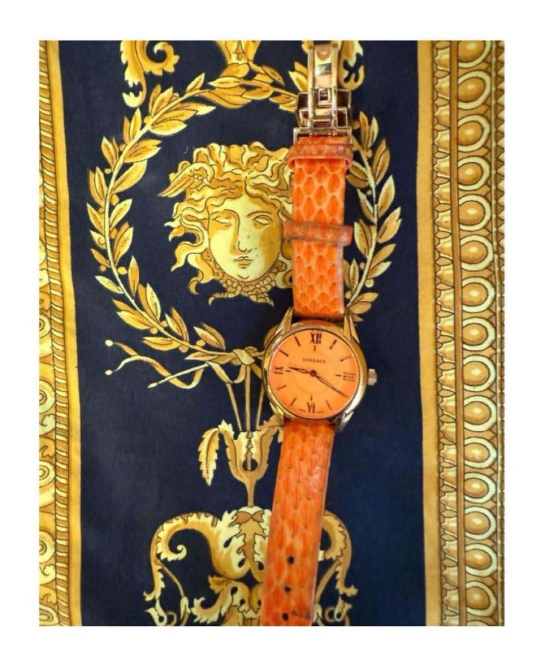 VERSACE Оранжевые часы, фото 4