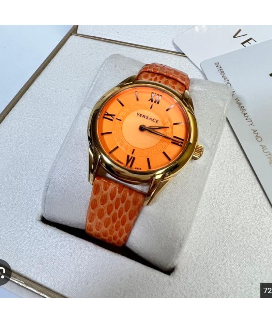 VERSACE Оранжевые часы, фото 5