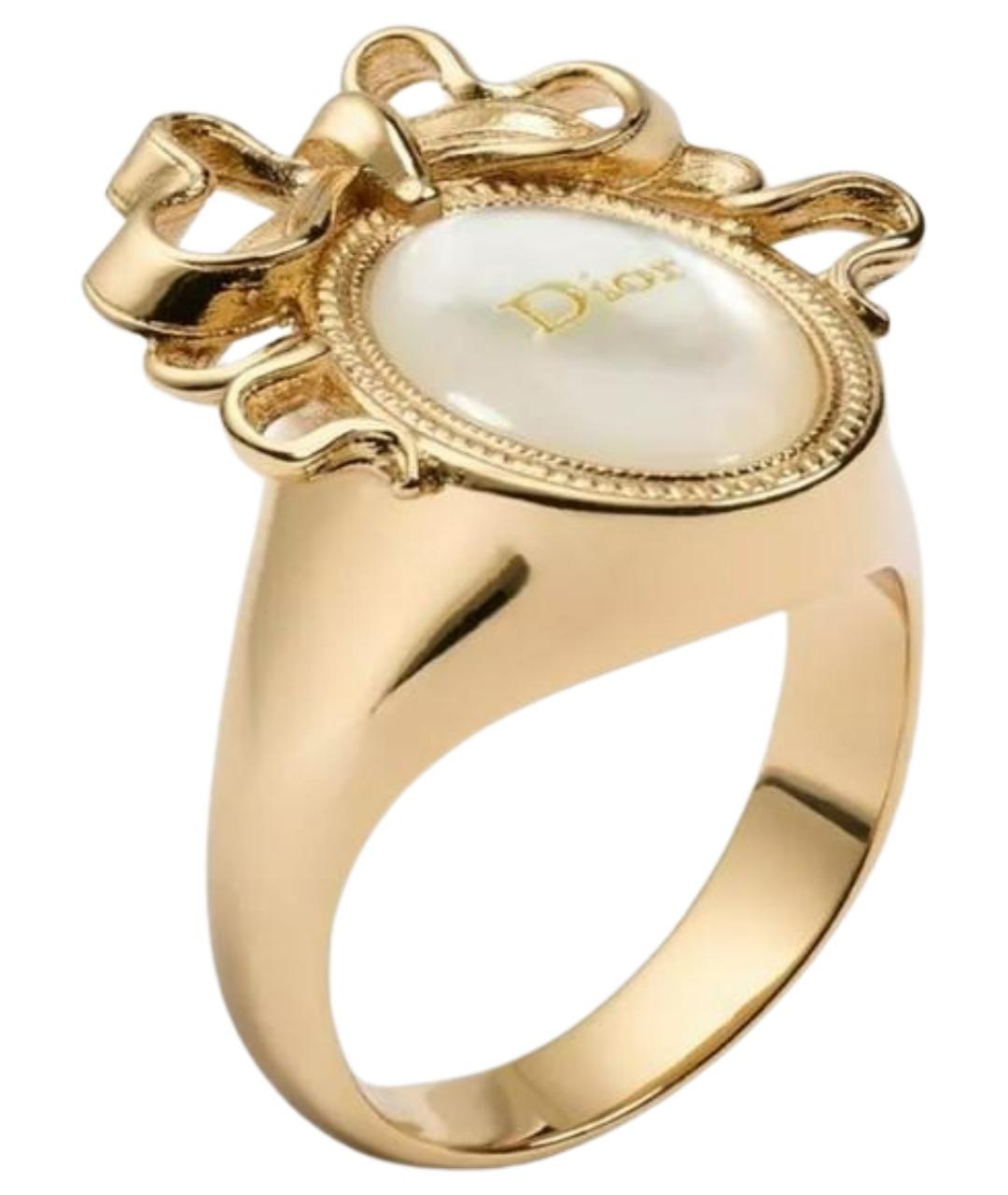 CHRISTIAN DIOR Золотое металлическое кольцо, фото 1
