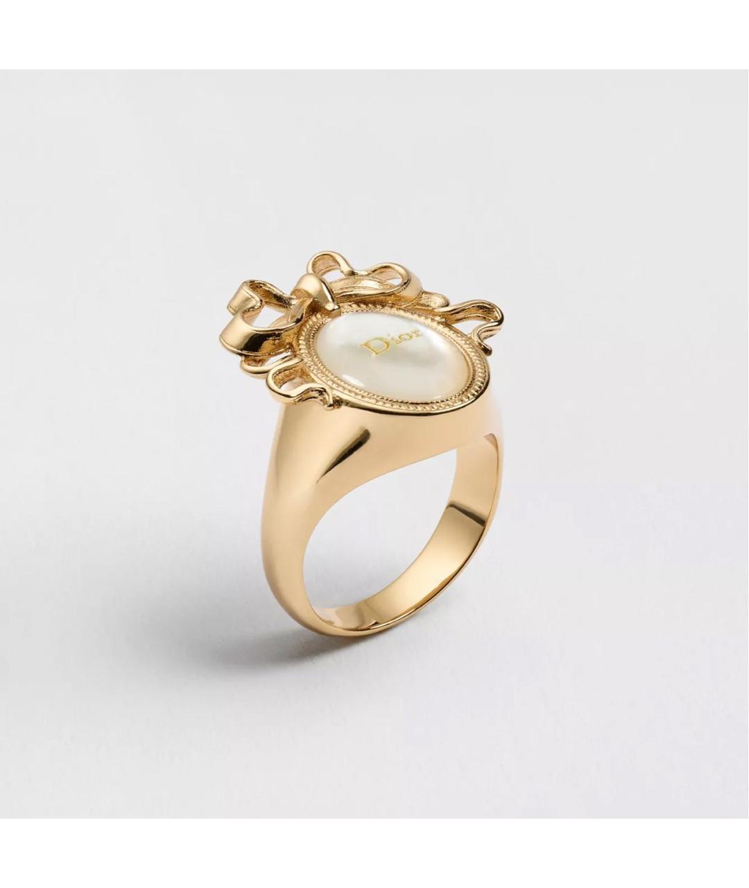 CHRISTIAN DIOR Золотое металлическое кольцо, фото 5