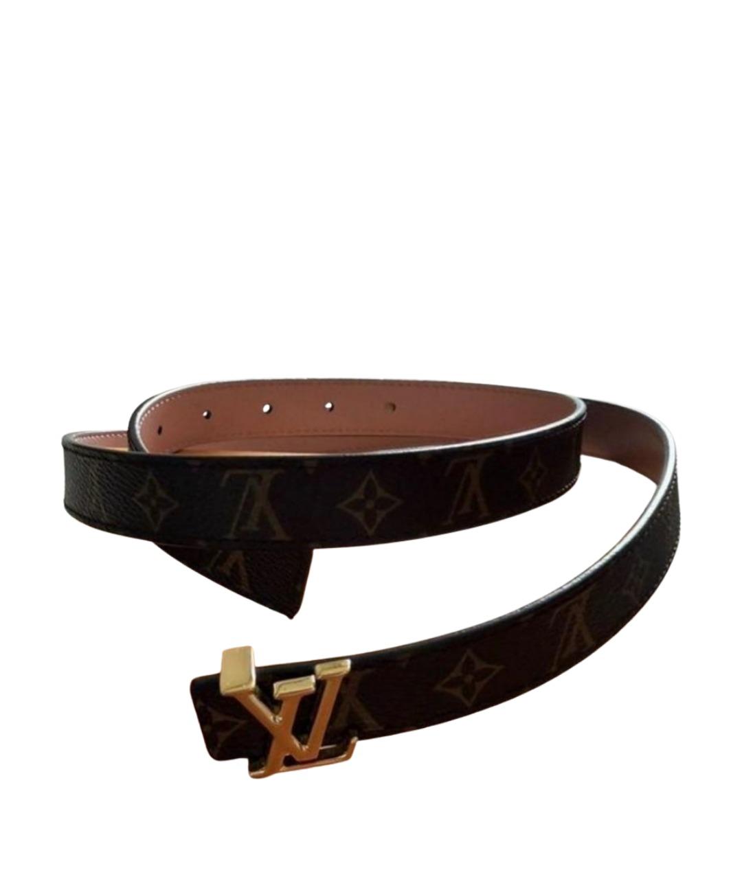 LOUIS VUITTON Коричневый кожаный ремень, фото 1