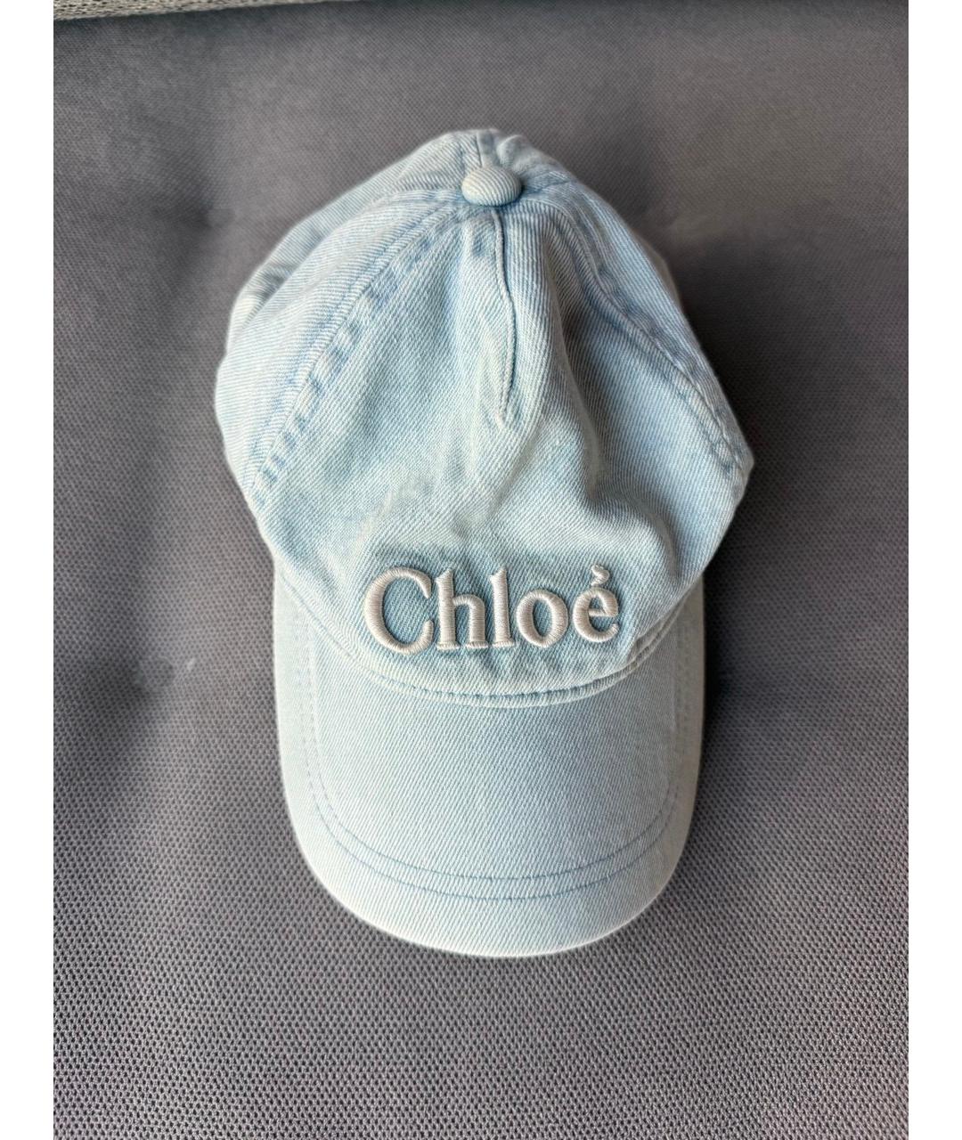 CHLOE Голубая хлопковая кепка, фото 6
